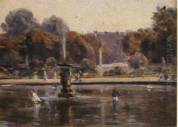 The Luxembourg Gardens, Paris Oil Painting by Ulisse Caputo