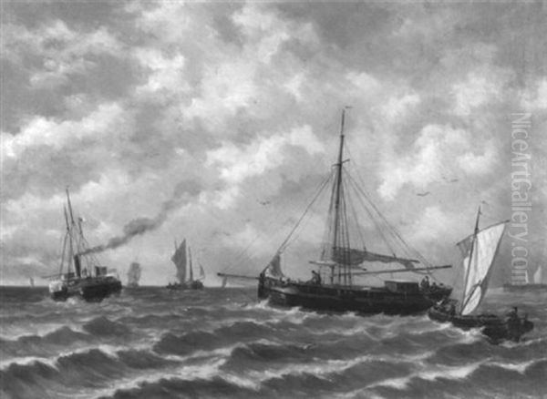 At Sea Oil Painting by Victor Carabain