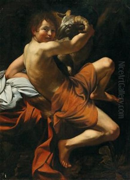 Saint John The Baptist Oil Painting by Michaelangelo Merisi Da Caravaggio