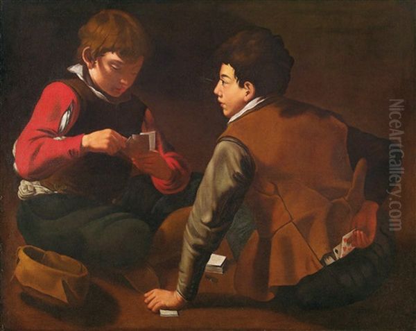The Cardsharps Oil Painting by Michaelangelo Merisi Da Caravaggio