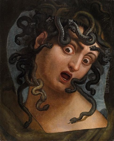 Medusa Oil Painting by Michaelangelo Merisi Da Caravaggio