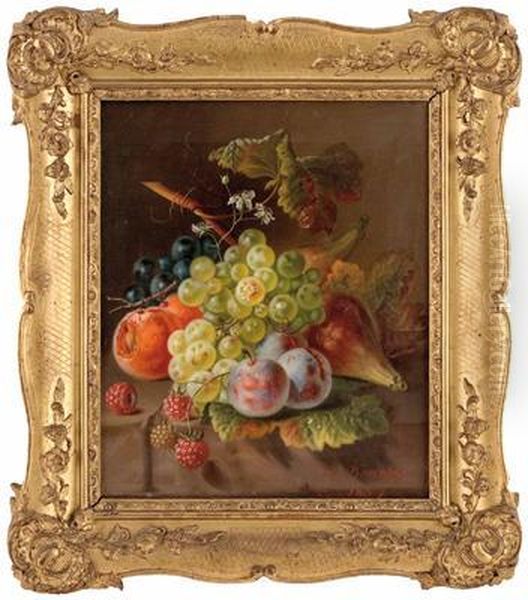Obststillleben Oil Painting by Amalie Kaercher