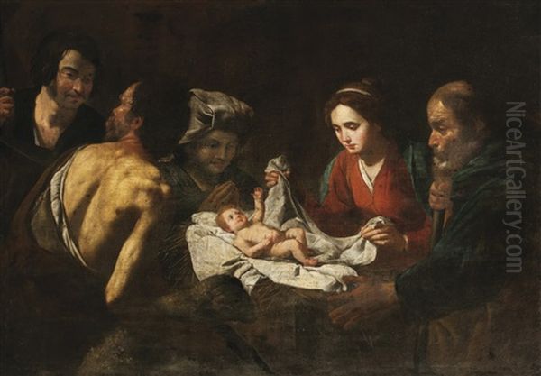 L'adoration Des Bergers Oil Painting by Michaelangelo Merisi Da Caravaggio