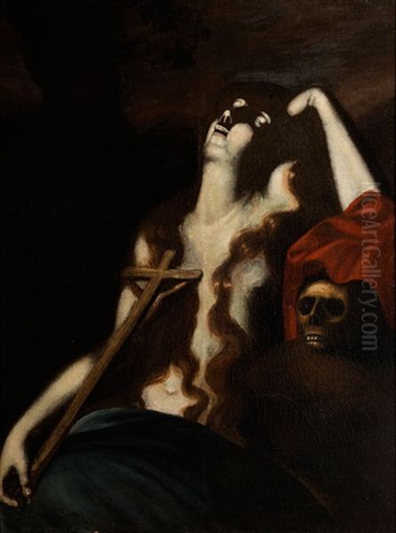 Die Trauernde Maria Magdalena Oil Painting by Michaelangelo Merisi Da Caravaggio