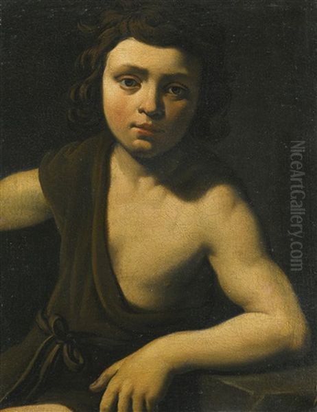 Saint John The Baptist Oil Painting by Michaelangelo Merisi Da Caravaggio