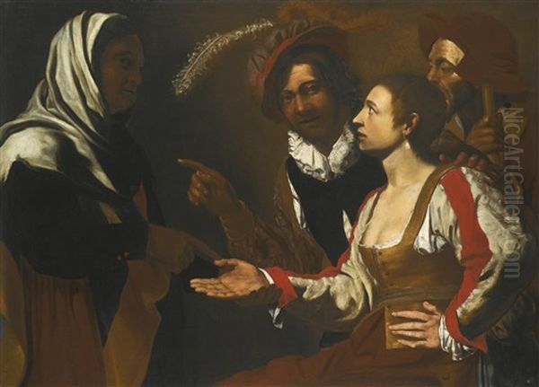 The Fortune Teller Oil Painting by Michaelangelo Merisi Da Caravaggio