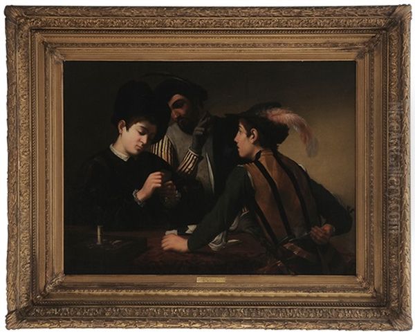 The Cardsharps Oil Painting by Michaelangelo Merisi Da Caravaggio