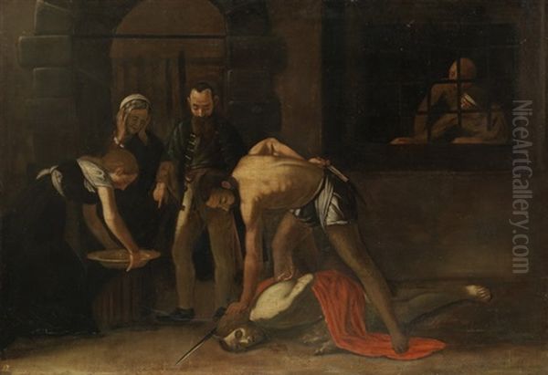 Enthauptung Johannes Des Taufers Oil Painting by Michaelangelo Merisi Da Caravaggio