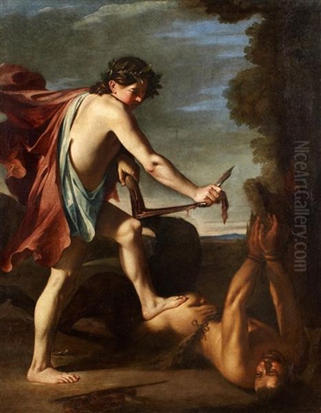 Apollo Schindet Marsyas Oil Painting by Michaelangelo Merisi Da Caravaggio