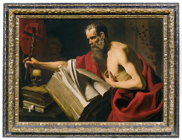 Der Heilige Hieronymus Oil Painting by Michaelangelo Merisi Da Caravaggio
