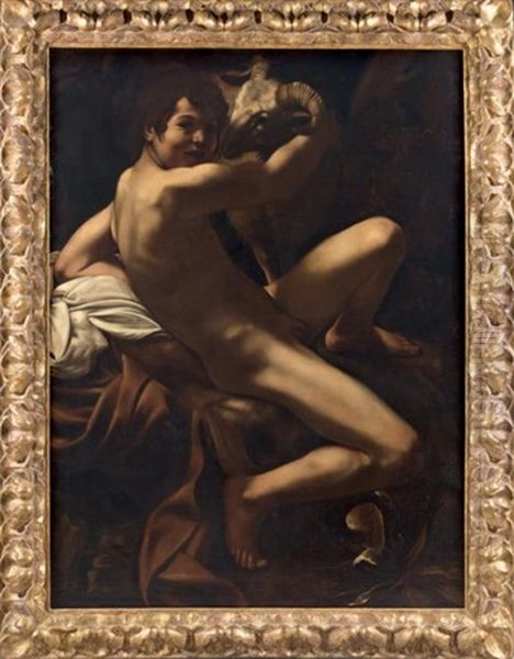 Jeune Homme Au Belier Oil Painting by Michaelangelo Merisi Da Caravaggio