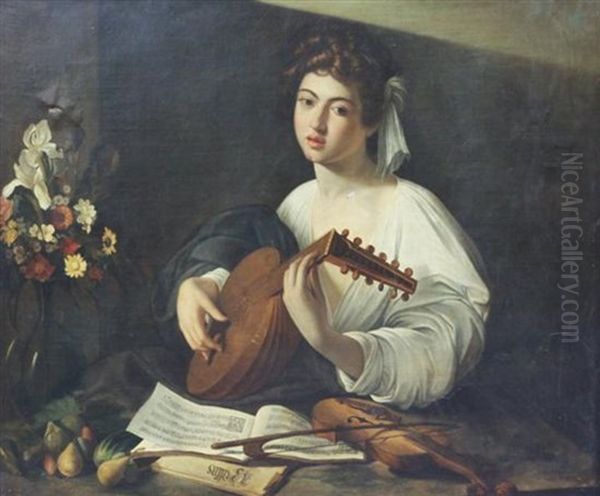 Suonatore De Liuto Oil Painting by Michaelangelo Merisi Da Caravaggio