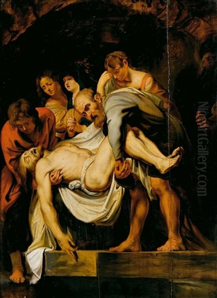 Entierro De Cristo Oil Painting by Michaelangelo Merisi Da Caravaggio