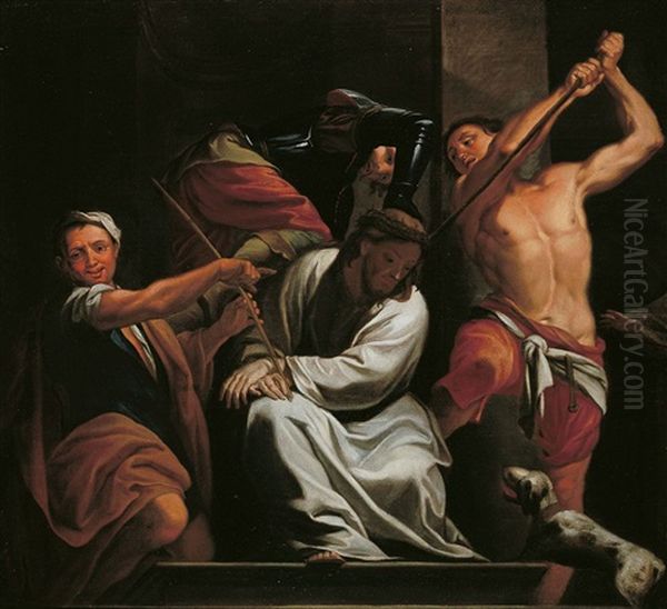 Die Dornenkronung Oil Painting by Michaelangelo Merisi Da Caravaggio