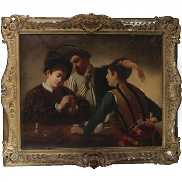 The Cardsharps Oil Painting by Michaelangelo Merisi Da Caravaggio