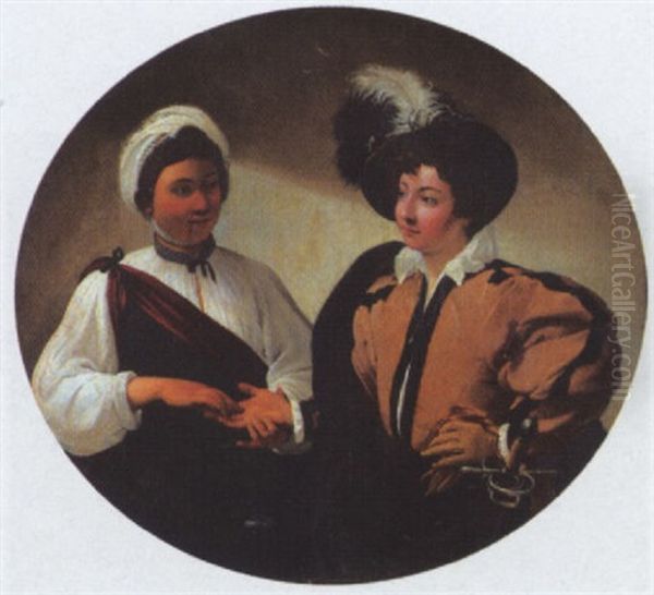 La Diseuse De Bonne Aventure Oil Painting by Michaelangelo Merisi Da Caravaggio