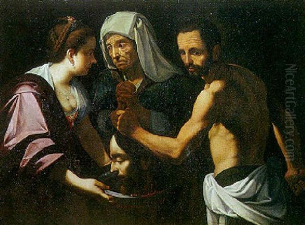 Decollation De Saint Jean-baptiste Oil Painting by Michaelangelo Merisi Da Caravaggio