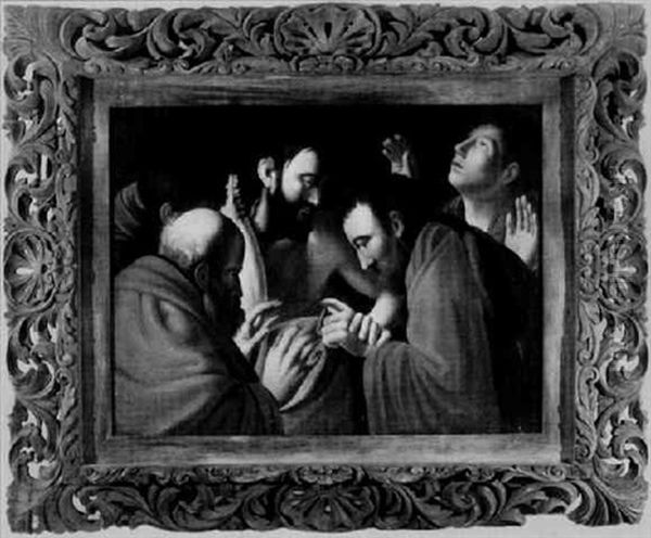 The Doubting Of Thomas Oil Painting by Michaelangelo Merisi Da Caravaggio