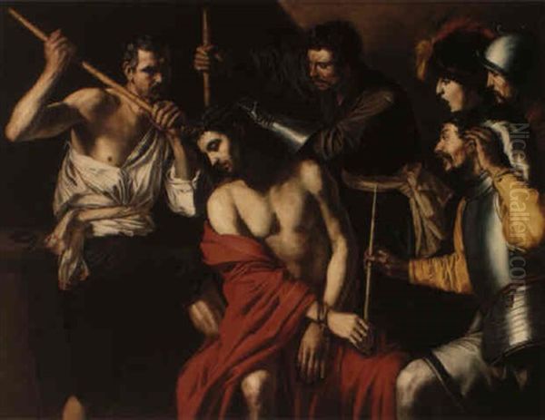 The Mocking Of Christ Oil Painting by Michaelangelo Merisi Da Caravaggio