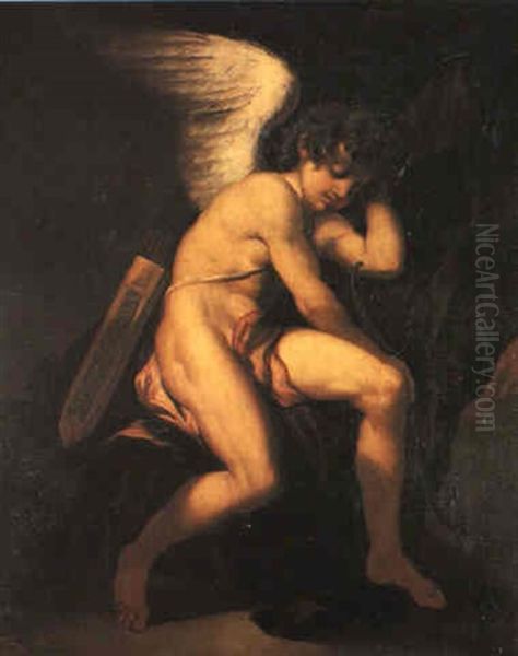 Amore Angelo Oil Painting by Michaelangelo Merisi Da Caravaggio