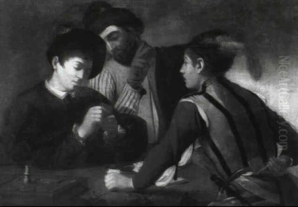 Die Falschspieler Oil Painting by Michaelangelo Merisi Da Caravaggio