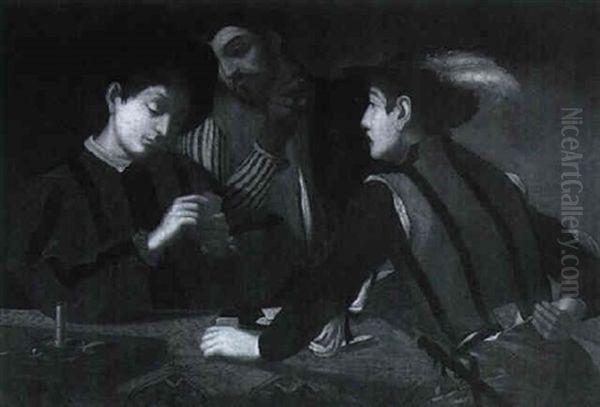I Bari, Die Falschspieler Oil Painting by Michaelangelo Merisi Da Caravaggio