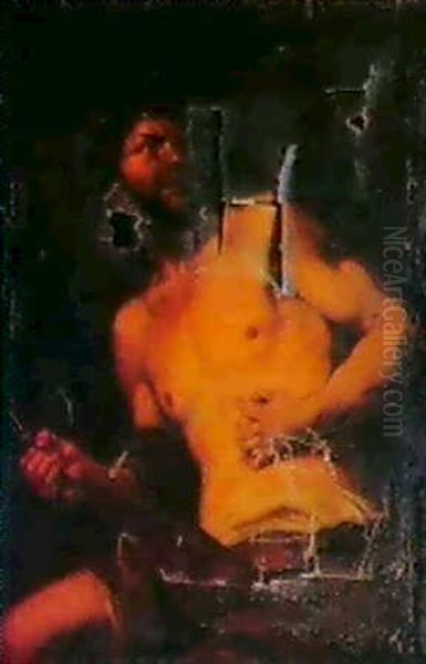 Figura D'uomo Oil Painting by Michaelangelo Merisi Da Caravaggio