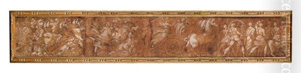 Trionfo Di Paolo Emilio Oil Painting by Polidoro Da Caravaggio (Caldara)