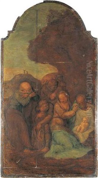 The Adoration Of The Shepherds Oil Painting by Polidoro Da Caravaggio (Caldara)