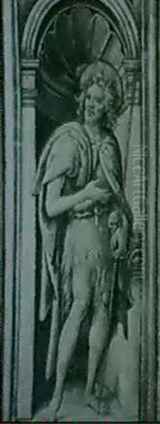 Johannes Der Taufer;                                        Johannes Evanglist Oil Painting by Polidoro Da Caravaggio (Caldara)