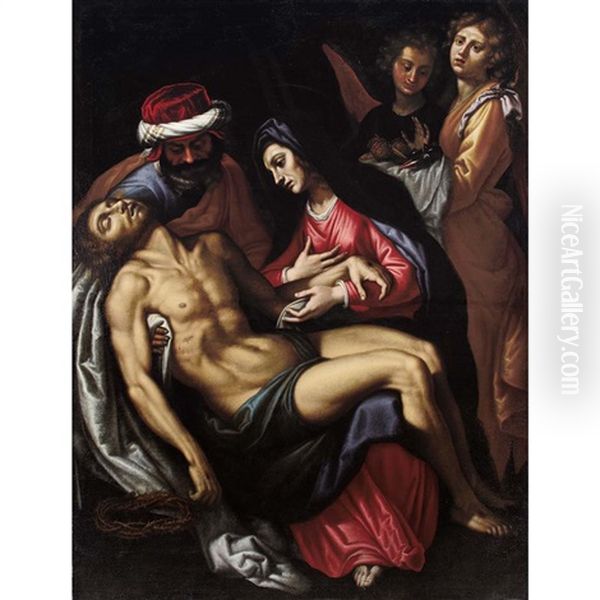 Lamentation Over The Body Of Christ Oil Painting by Lodovico Cardi Cigoli