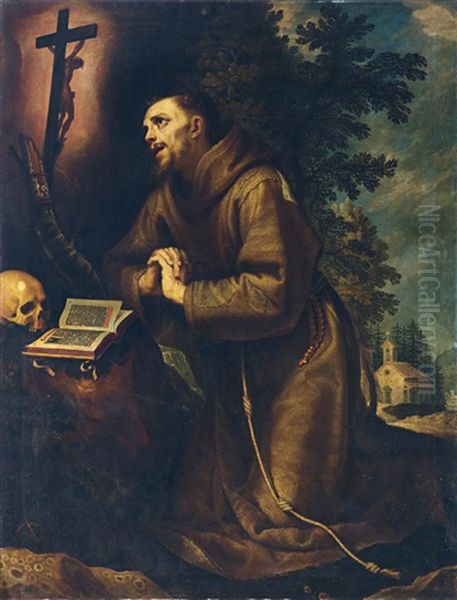 Der Heilige Franziskus Im Gebet Oil Painting by Lodovico Cardi Cigoli
