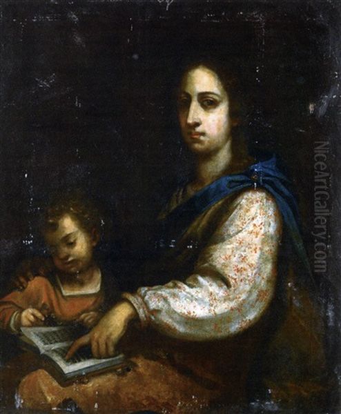 La Vierge Enseignant La Lecture A L'enfant Jesus Oil Painting by Lodovico Cardi Cigoli