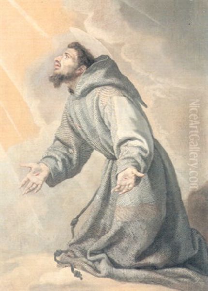 Saint Francis Receiving The Stigmata Oil Painting by Bartolome (Carducho) Carducci