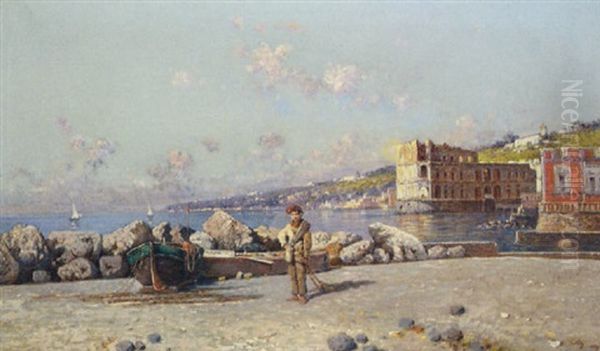 Palazzo Don Anna Oil Painting by Giuseppe Carelli