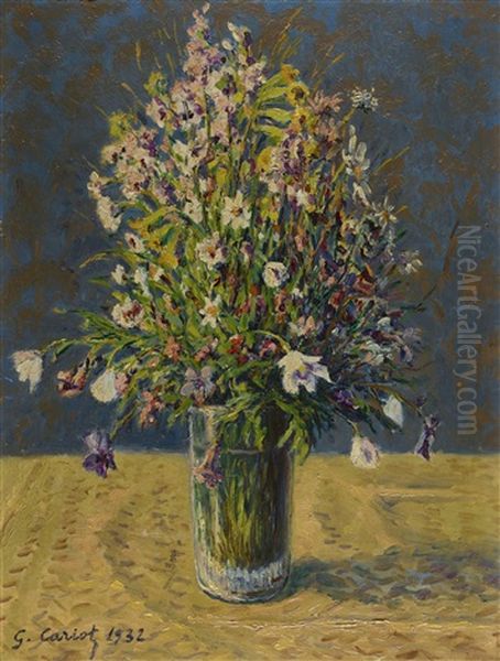 Bouquet De Fleurs Oil Painting by Gustave Cariot