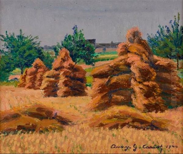 Gathered Wheat Oil Painting by Gustave Cariot