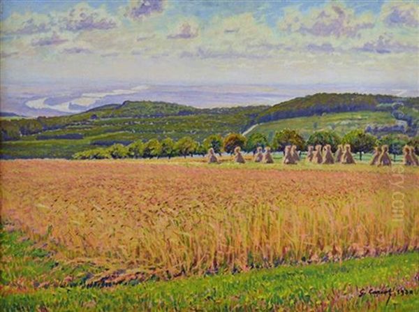 Wheat Field Oil Painting by Gustave Cariot