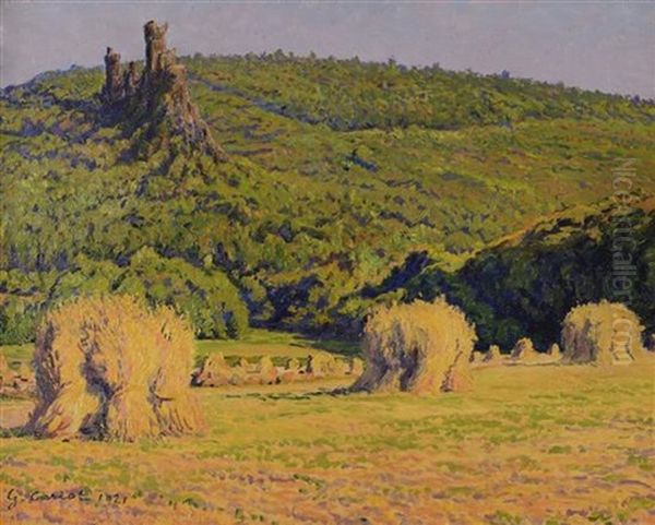 Haystacks Oil Painting by Gustave Cariot