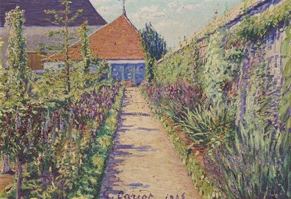 L'allee Fleurie, 1906 Oil Painting by Gustave Cariot