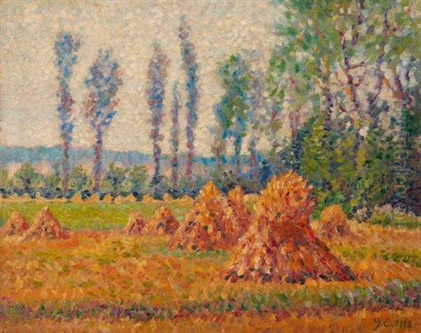 Les Meules Oil Painting by Gustave Cariot