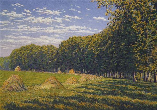 Meules De Foins Oil Painting by Gustave Cariot