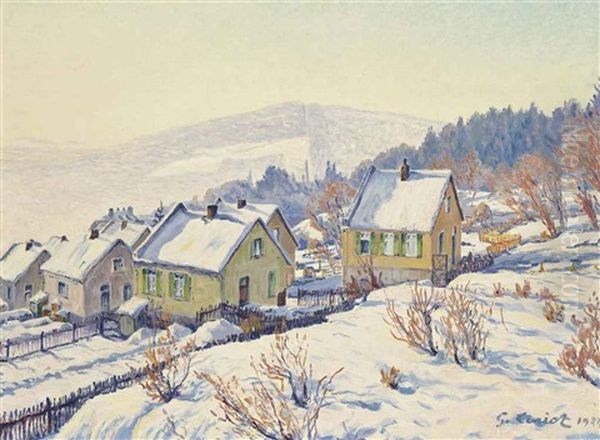 Neige A Georgenborn Oil Painting by Gustave Cariot