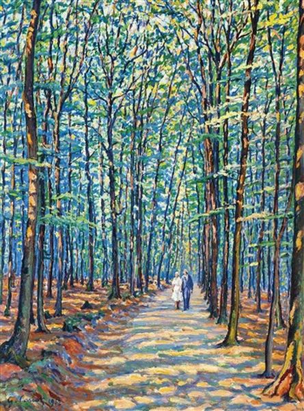 Georgenborn Sous Bois Oil Painting by Gustave Cariot