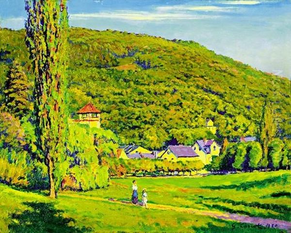 Sommerlandschaft Oil Painting by Gustave Cariot