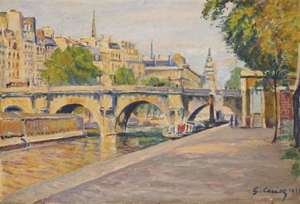 Quais De Paris Oil Painting by Gustave Cariot