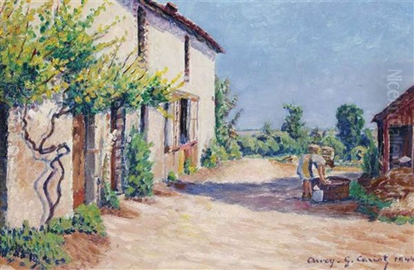 Maison A Auxy Oil Painting by Gustave Cariot