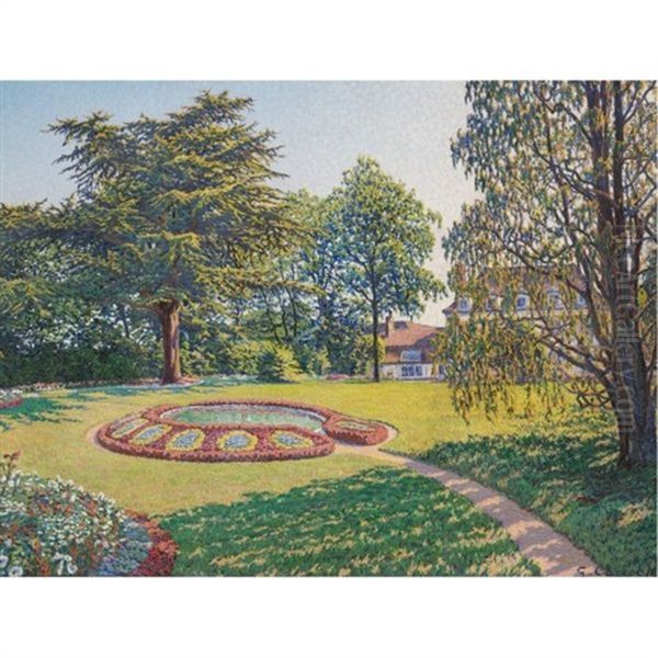 Le Parc Du Chateau Oil Painting by Gustave Cariot