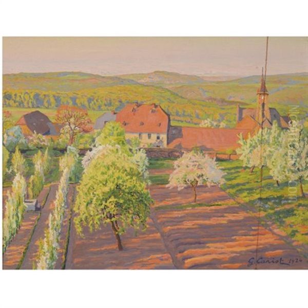 Printemps A Georgenborn Oil Painting by Gustave Cariot