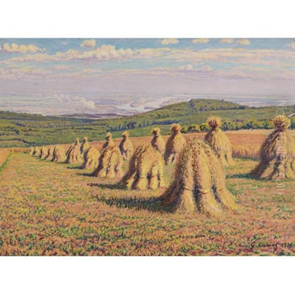 Les Meules Oil Painting by Gustave Cariot